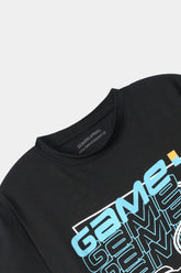 Boys 11-14 Years Black Game On Tee